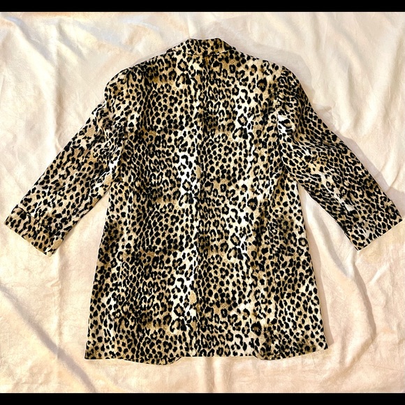 NWOT Express Leopard Print Blazer 3/4 sleeve - Picture 3 of 7